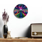 "Viva Vortex" Infinity Patterns Art Acrylic Clock