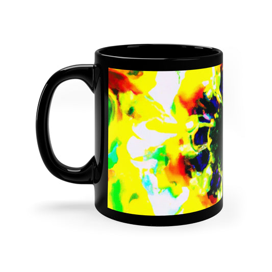 "Galactic Mirage" Trippy Infninty Patterns 11oz Black Mug