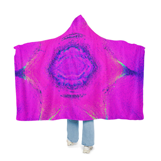 "Infinite Spectrum" - NEON Infinity Patterns Art Hooded Snuggle Blanket