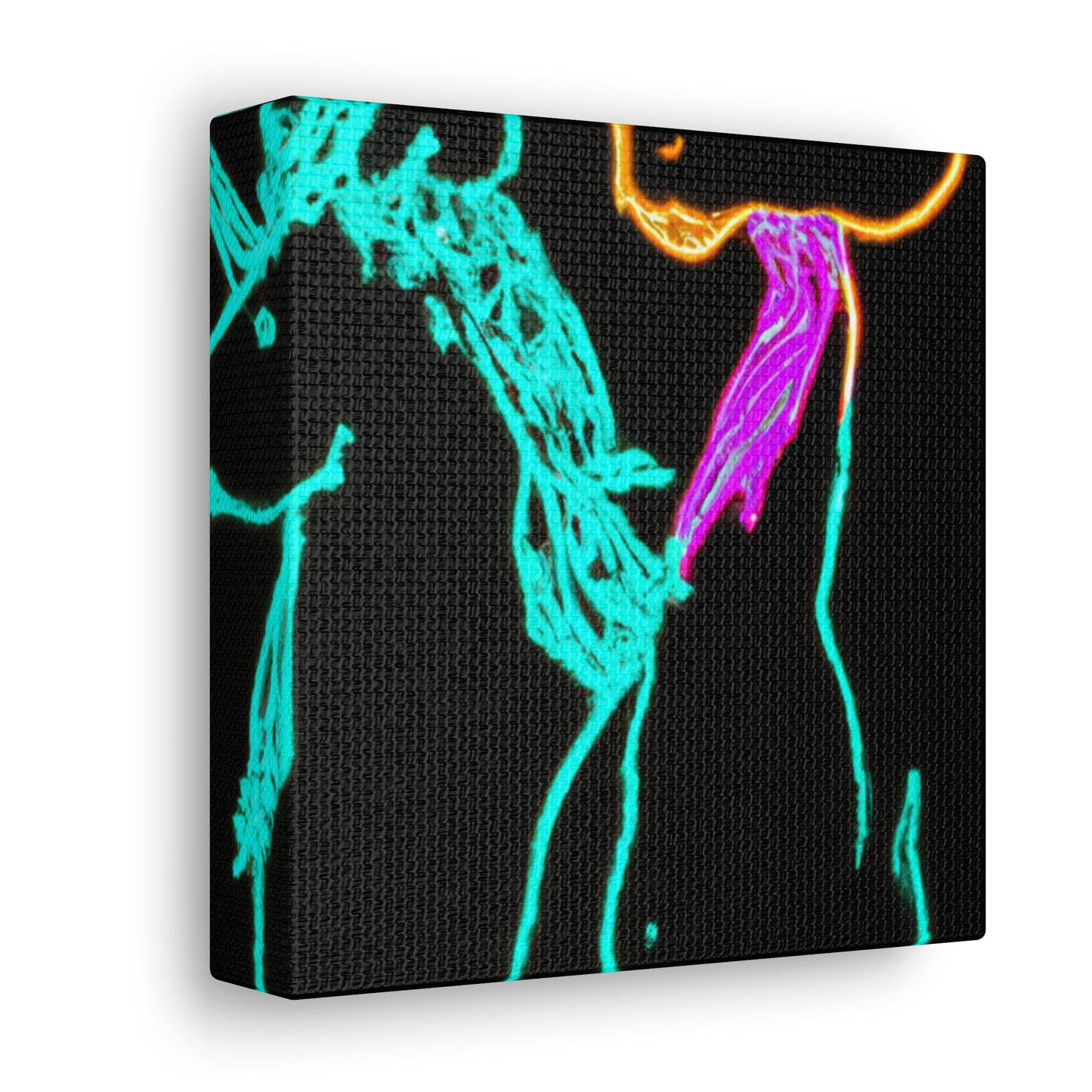 "Neon Splendour of Unicorns" NEON Unicorns Art Canvas