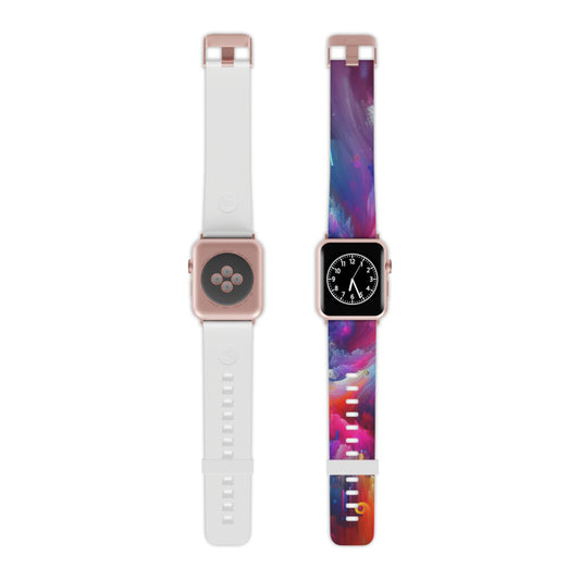"Neon Digital Splatter" - Trippy Infinity Patterns Iwatch Band