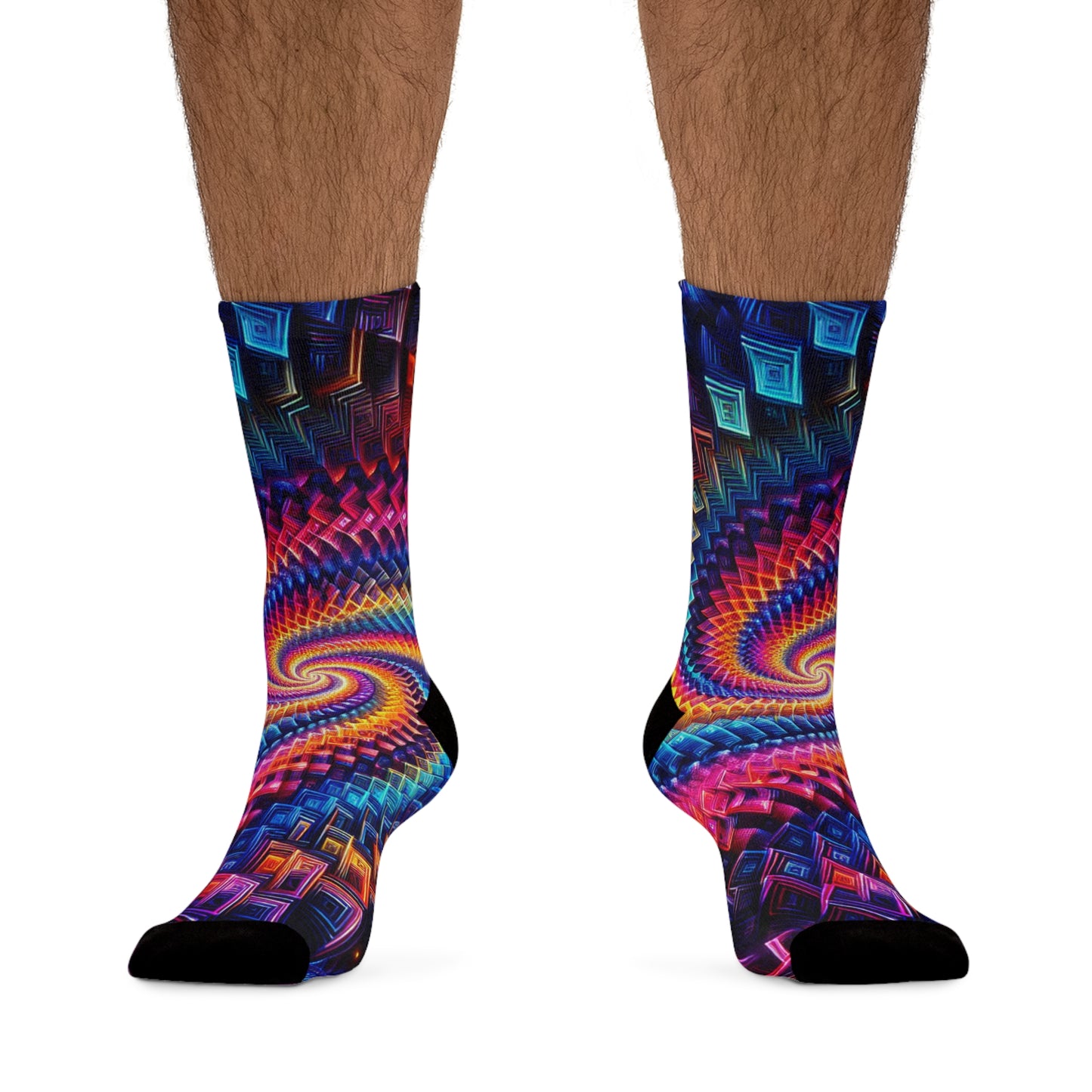 TDB Triptonix Infinity Labyrinth. Trippy Recycled Poly Socks