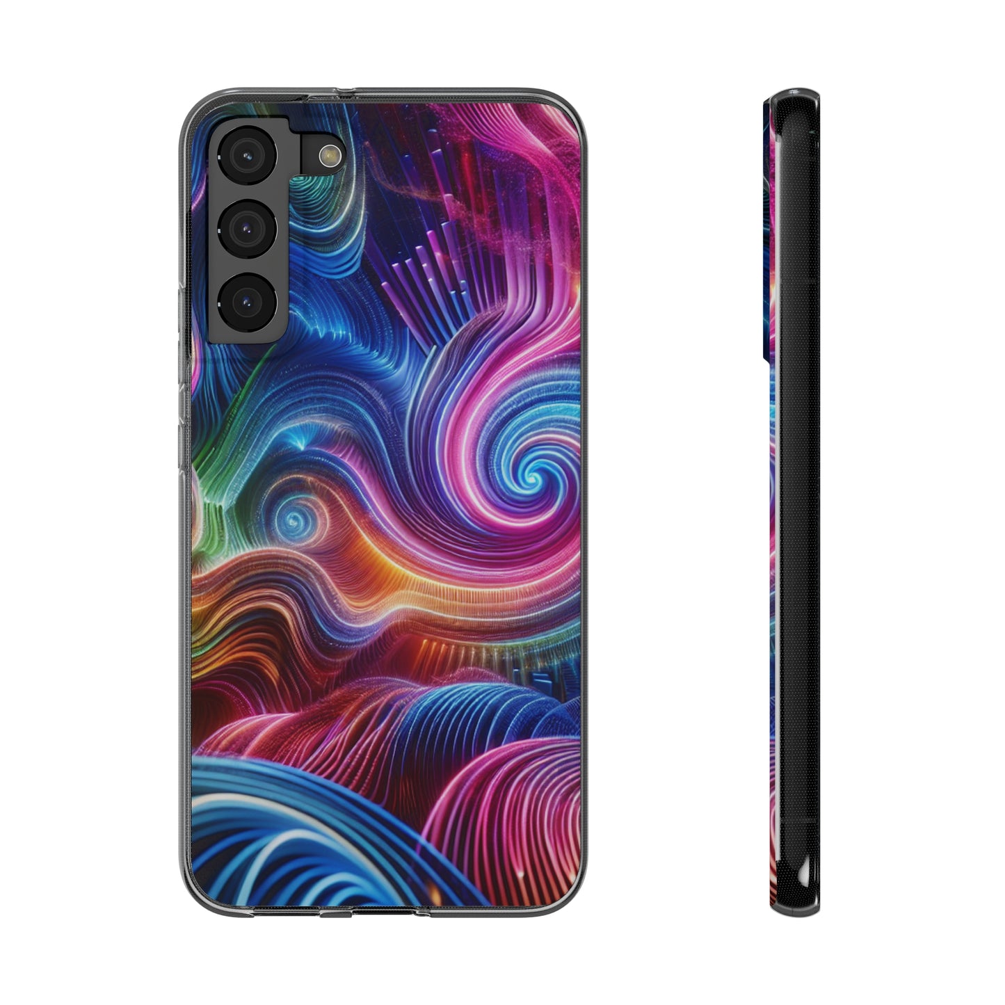 Neon Dreamscapes Infinity Patterns Art Polycarbonate Phone Case
