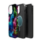 Neon Rainbow Herd. Neon Unicorns Premium Art Magsafe Magnet Tough IPhone 13 14 15 Pro Plus Max and Mini in Matte and Glossy Phone cases