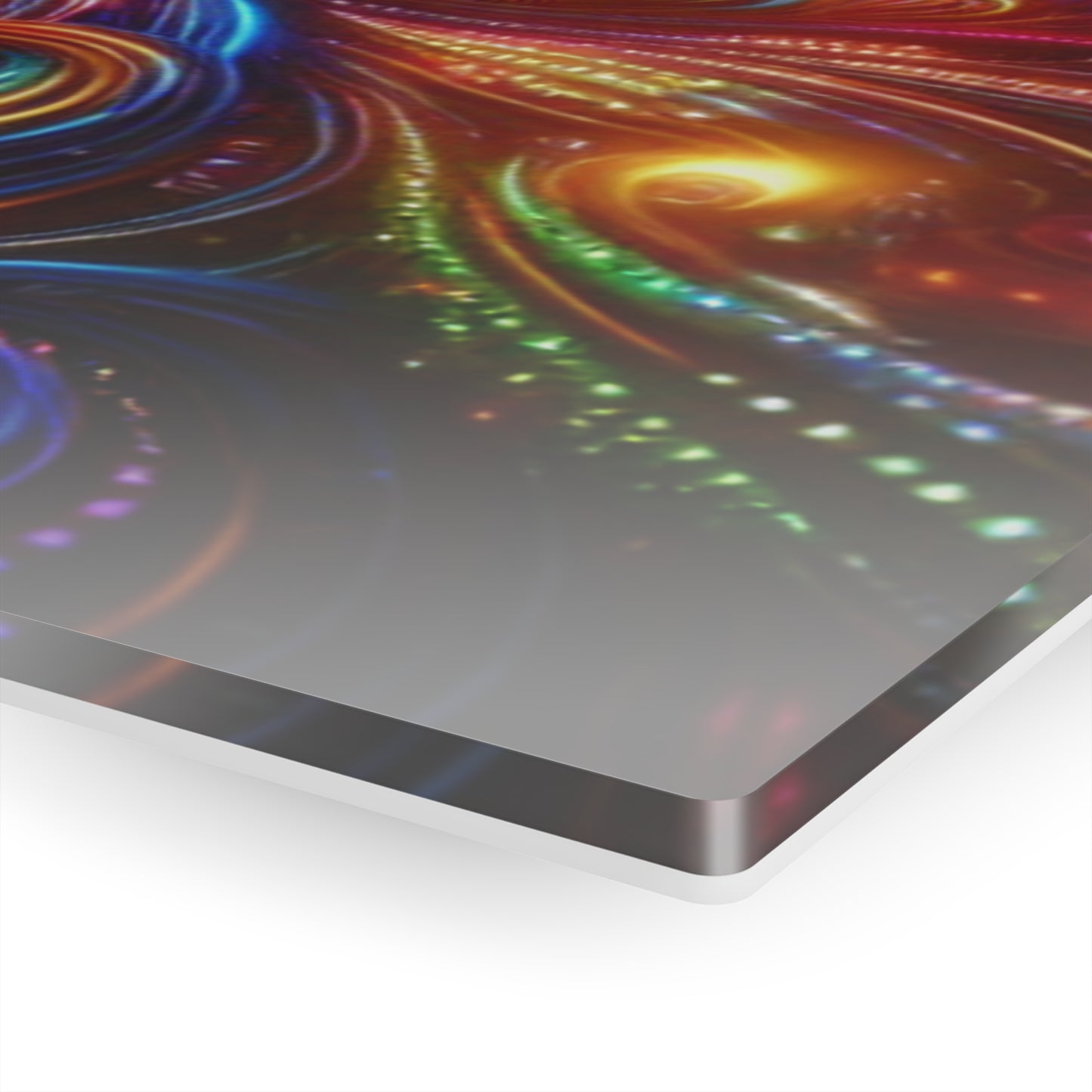 Neon Infinity Mystique. Trippy infity Pattern 1/4" Glossy Acrylic Art