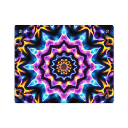 Interdimensional Spectrum Splatter Trippy Infinity Patterns Acrylic Art Panel