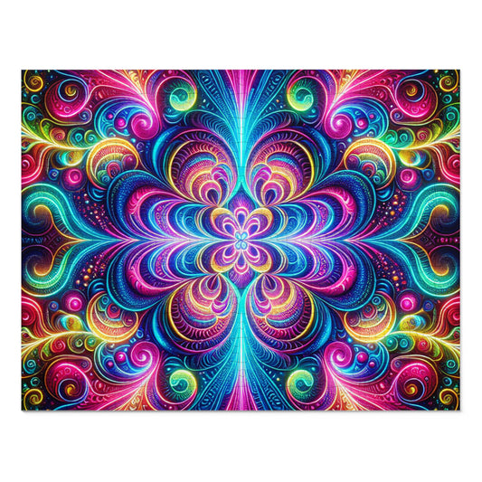 Neon InfiniDrop. - Neon Trippy Infinity Patterns Puzzle 30, 110, 252, and 1000 Pieces
