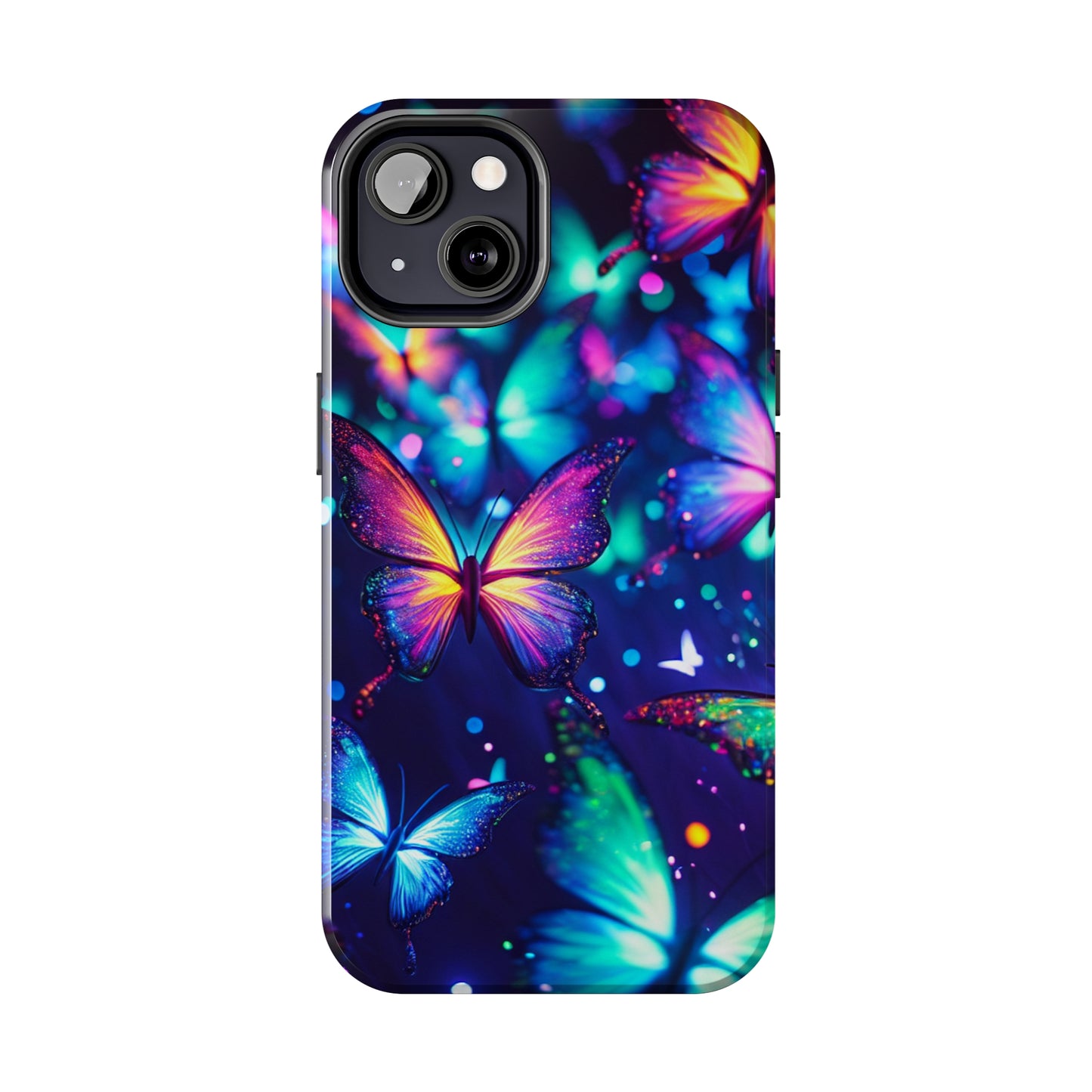 Neon Flutterings. NEON Butterflies Tough Phone Case Iphone 6 7 8 9 10 11 12 13 14 SE X XR XS Pro Max Mini Plus