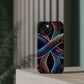 Vibrant Infinity Nocturne Neon Trippy Infinity Patterns Premium Art Magsafe Magnet Tough IPhone 13 14 15 Pro Plus Max and Mini in Matte and Glossy Phone cases