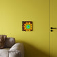 Electric Cosmos Oasis Trippy Infinity Patterns Acrylic Art Panel