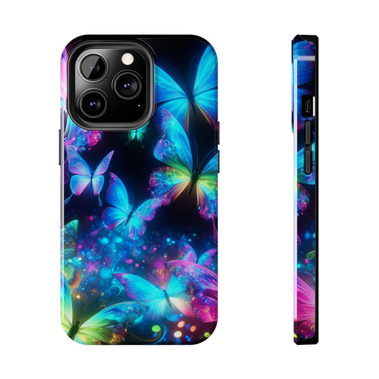 "Neon Flight Symphony" NEON Butterflies Tough Phone Case