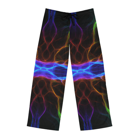 TDB Fantasia of Neon Infinity Trippy Infinity Patterns Mens Pajama Pants