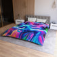 Paolo Nasini - NEON Unicorns Microfiber Duvet Cover