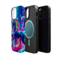 NeonNocturnals Neon Unicorns Premium Art Magsafe Magnet Tough IPhone 13 14 15 Pro Plus Max and Mini in Matte and Glossy Phone cases