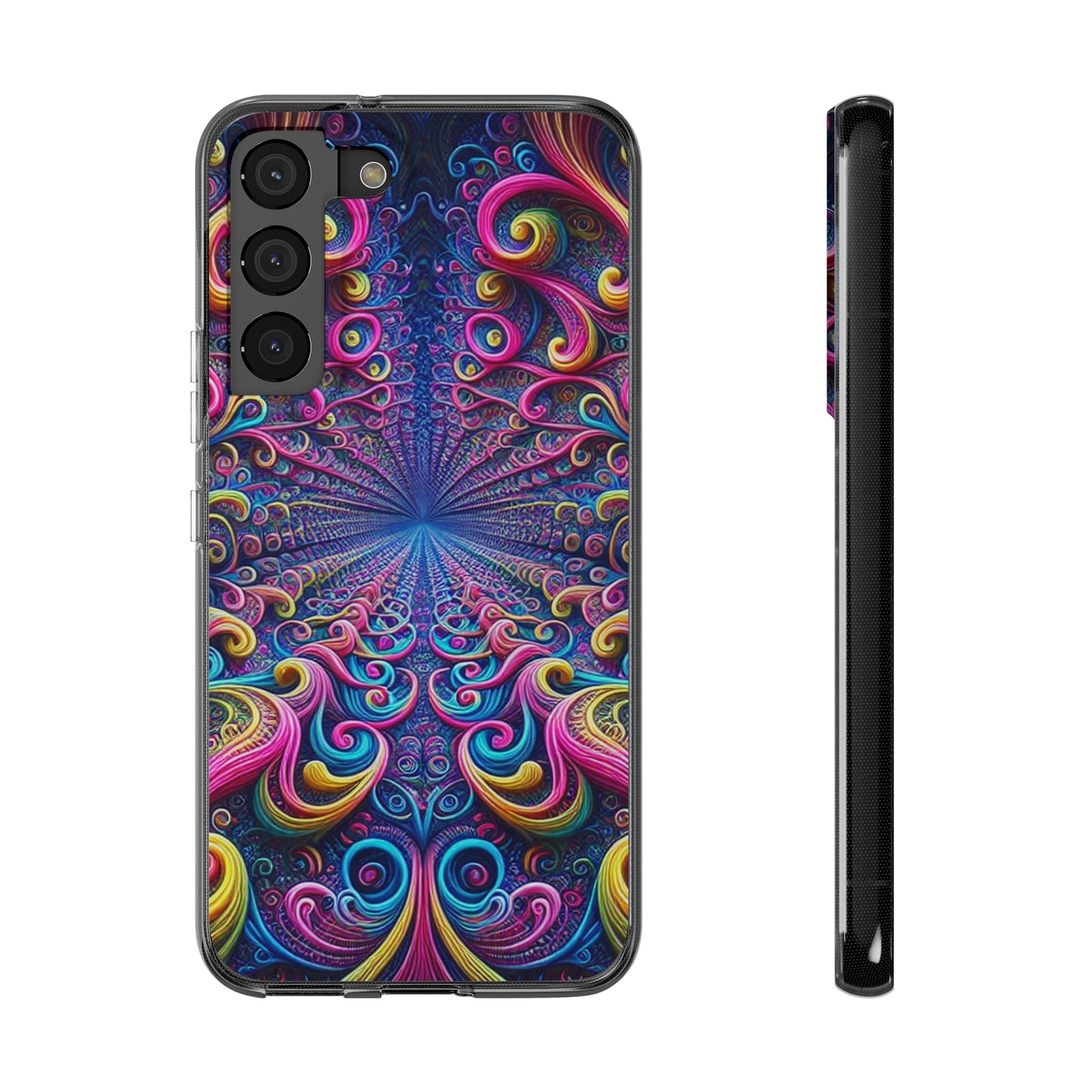 Neon Infinity Dreamscape. Infinity Patterns Art Polycarbonate Phone Case