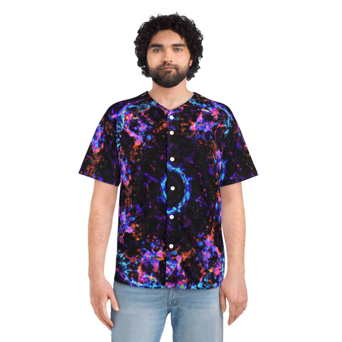 Cosmic Neonouveau. Trippy Infinity Patterns Mens Jersey
