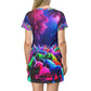 Neon Unicorn Spectacle Neon Unicorns Womans T Shirt Dress