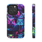 "Vivid Neon Nocturnal Symphony" NEON Owls Tough Phone Case