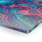 Infinite Tilted Prismatic Neon Transcendence. Trippy infity Pattern 1/4" Glossy Acrylic Art