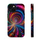 Neon Eternal Infinity Oasis. Neon Trippy Infinity Patterns Premium Art Magsafe Magnet Tough IPhone 13 14 15 Pro Plus Max and Mini in Matte and Glossy Phone cases