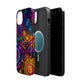 Vivid Voyage of Infinity Neon Splendor. Neon Trippy Infinity Patterns Premium Art Magsafe Magnet Tough IPhone 13 14 15 Pro Plus Max and Mini in Matte and Glossy Phone cases