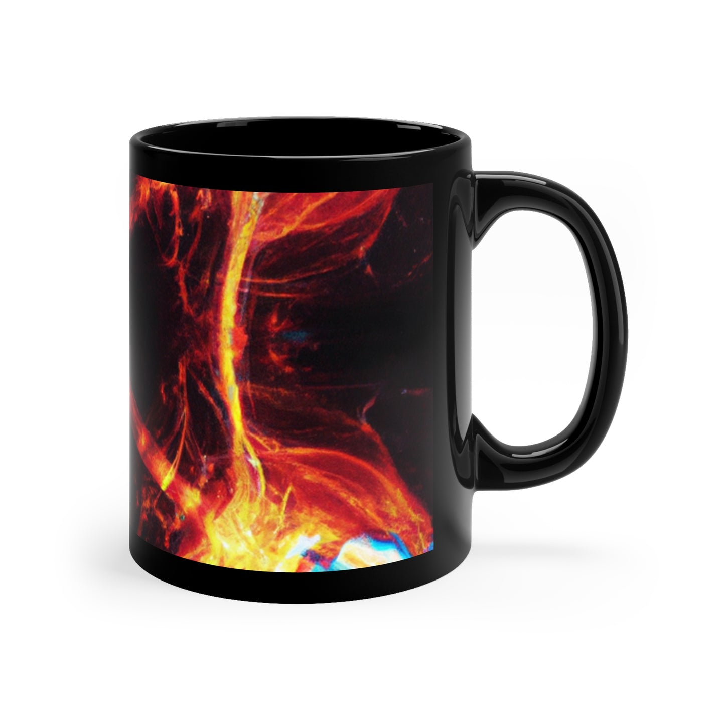 Cosmic Neon Amazement. Trippy Infninty Patterns 11oz Black Mug