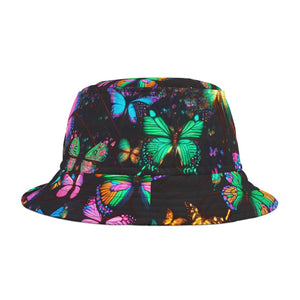 Neonaura Butterflies. Neon Butterflies Bucket Hat