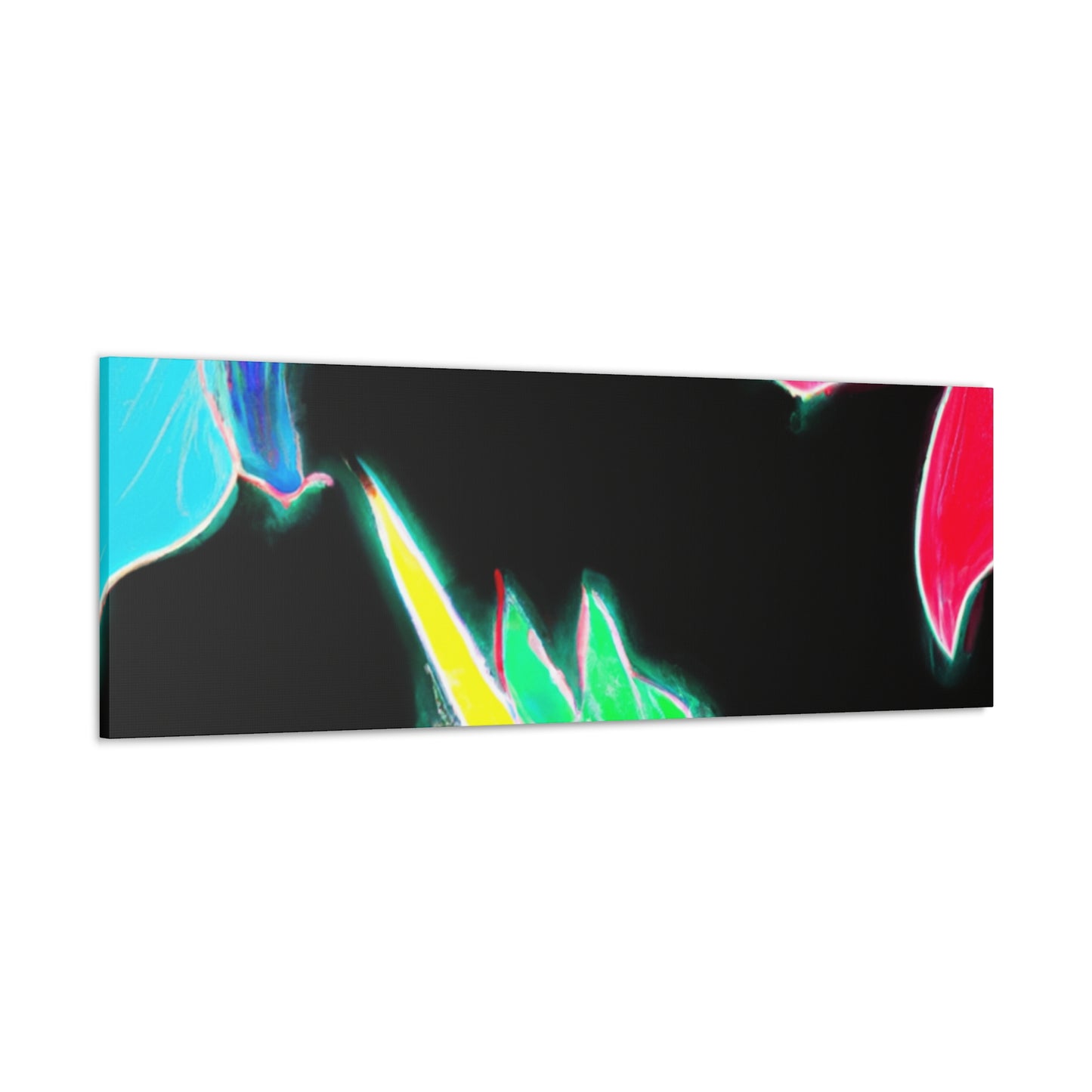 "Neon Rainbow Unicorn Cluster" NEON Unicorns Art Canvas