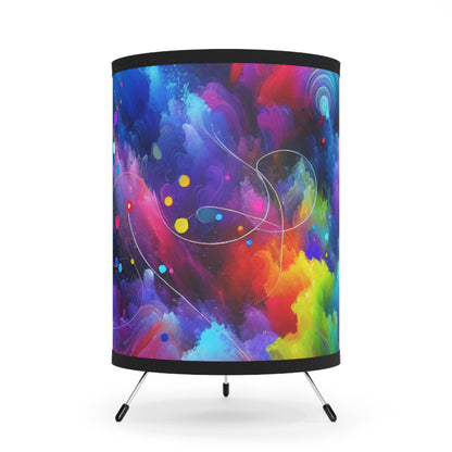 Hans van der Meer - Trippy Infity Patterns Art Tripod Lamp