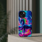 NeonNocturnals Neon Unicorns Premium Art Magsafe Magnet Tough IPhone 13 14 15 Pro Plus Max and Mini in Matte and Glossy Phone cases