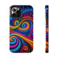 Neon Infinity Illusionz. Trippy Infinity Patterns Tough Phone Case