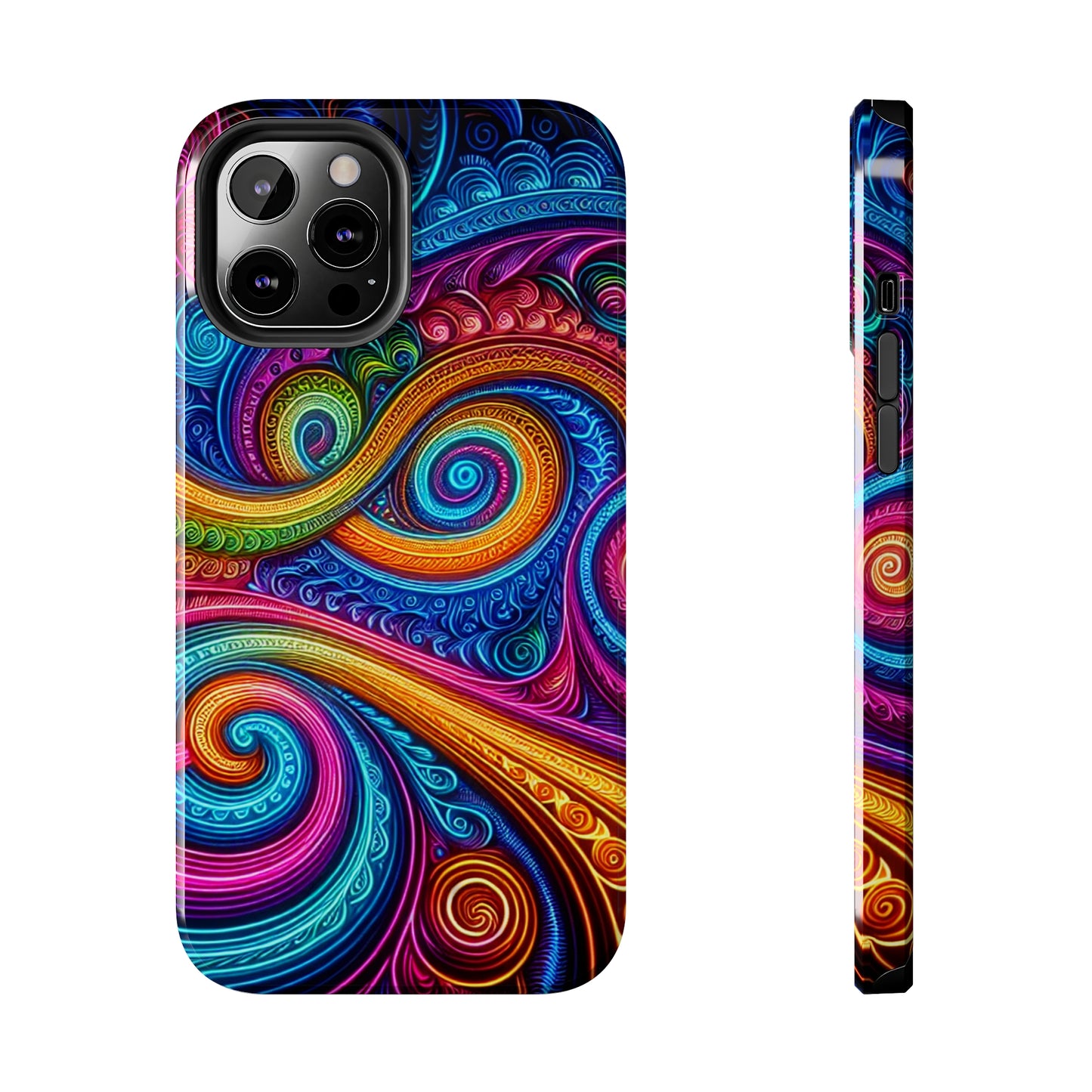 Neon Infinity Illusionz. Trippy Infinity Patterns Tough Phone Case