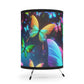 "Neon Flight of Enchantment" - NEON Butterflies Art Tripod Lamp