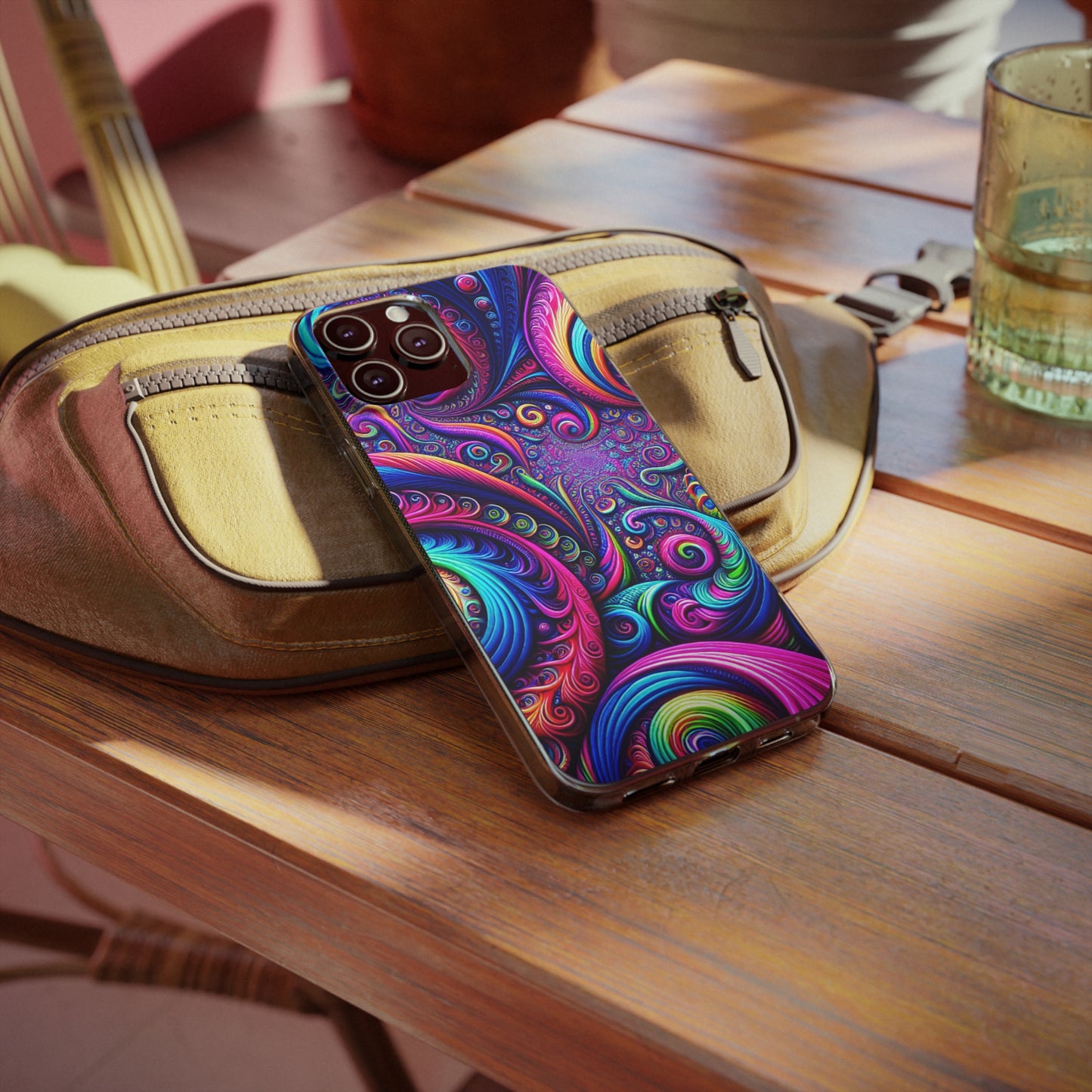 "VibranTrip Neonfinity" Infinity Patterns Art Polycarbonate Phone Case