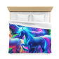 Paolo Nasini - NEON Unicorns Microfiber Duvet Cover