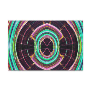 Electric Cosmic Confetti. Trippy Infinity Patterns Art Canvas