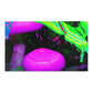 Vibrant Neon Fantasia. Butterflies & Mushrooms Area Rug