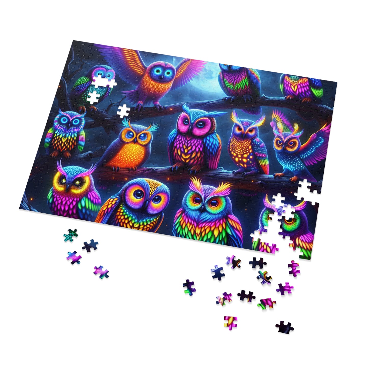 NeonOwlDreams - Neon Owls Puzzle 30, 110, 252, and 1000 Pieces