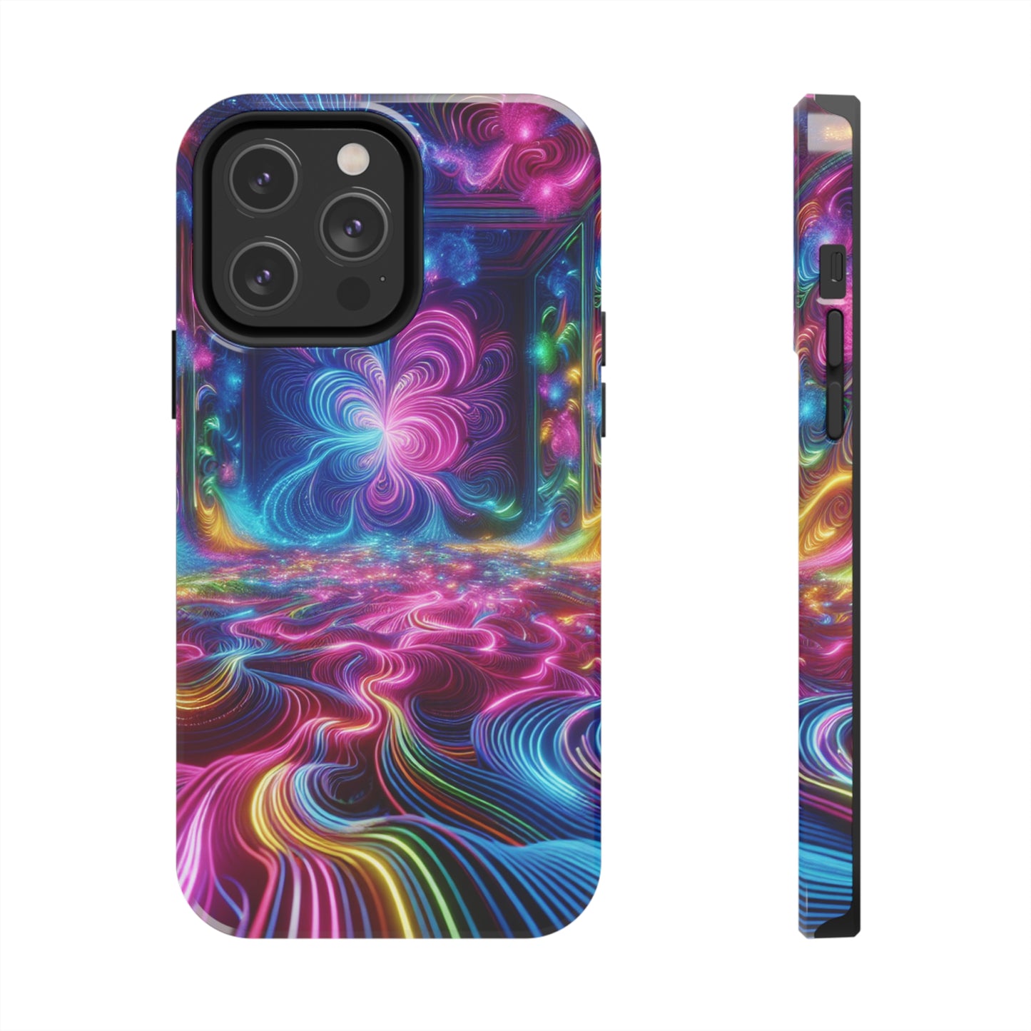 Vortex of Chromatic Wonder Trippy Infinity Patterns Tough Phone Case
