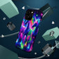 "Uni-Neon Fantasy" Neon Unicorns Premium Art Magsafe Magnet Tough IPhone 13 14 15 Pro Plus Max and Mini in Matte and Glossy Phone cases