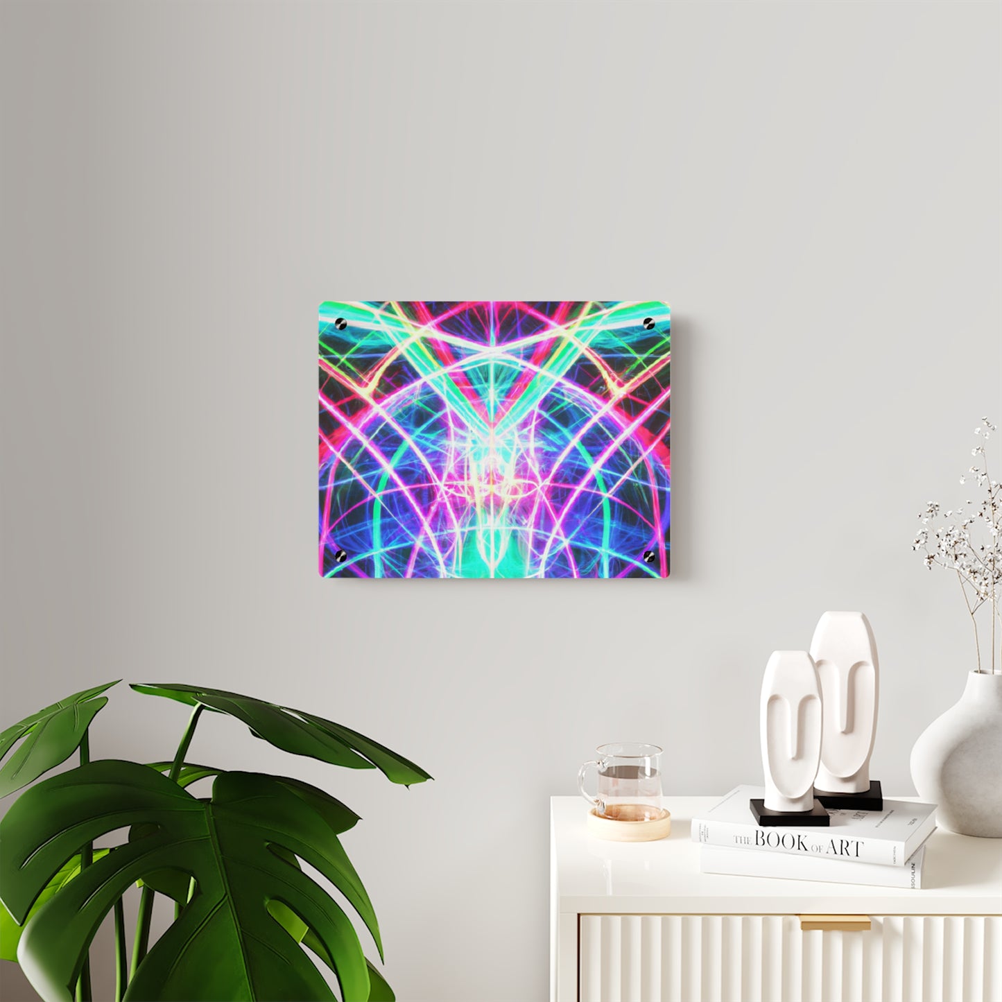 Cosmic Infinity Falls. Trippy Infinity Patterns Acrylic Art Panel