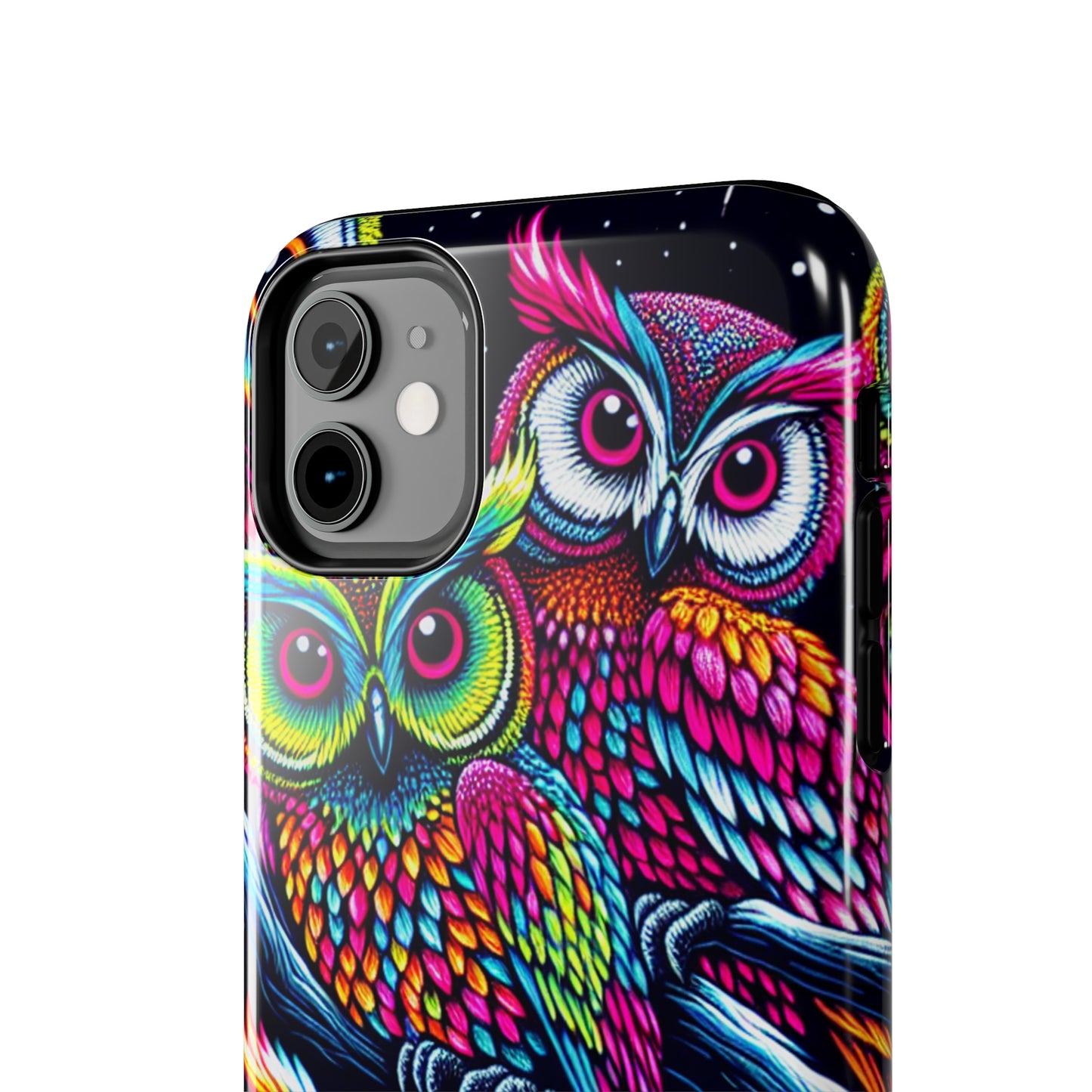 "Neon Nocturne" NEON Owls Tough Phone Case