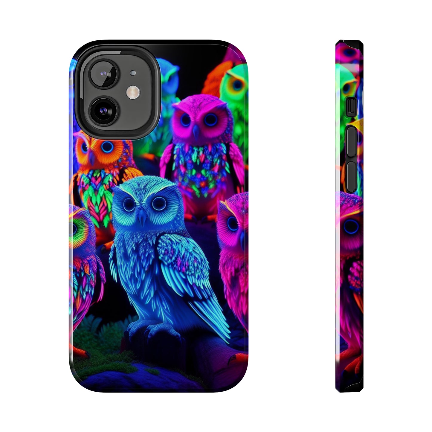 Neon Nocturne. NEON Owls Tough Phone Case