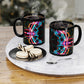 Psychedelic Chromatic Eternal space. Trippy Infninty Patterns 11oz Black Mug