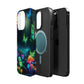 Neon Nocturne. Neon Butterflies and Mushrooms Premium Art Magsafe Magnet Tough IPhone 13 14 15 Pro Plus Max and Mini in Matte and Glossy Phone cases