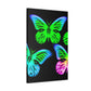 "Neon Dreamweavers". Neon Butterflies  Art Canvas