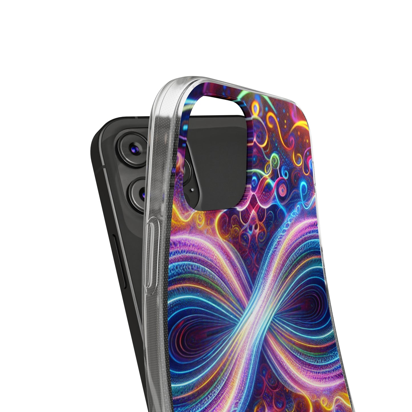 "Neon Infinity Bliss" Infinity Patterns Art Polycarbonate Phone Case