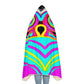 Neon Owl Nocturne. - NEON Owls Art Hooded Snuggle Blanket