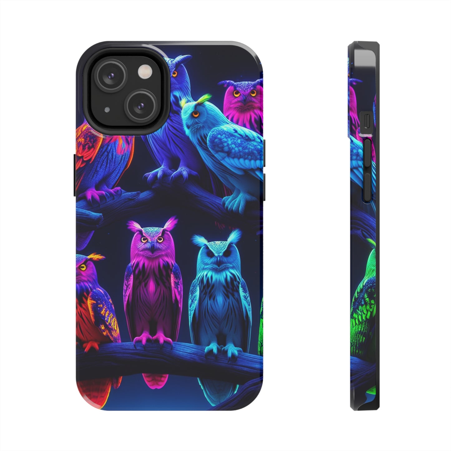 "Mystic Rally of the Neon Owls" NEON Owls Tough Phone Case