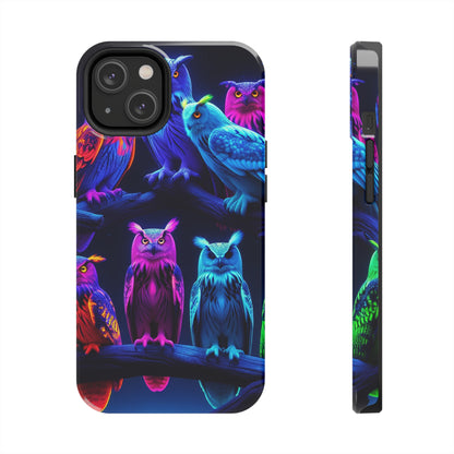 "Mystic Rally of the Neon Owls" NEON Owls Tough Phone Case